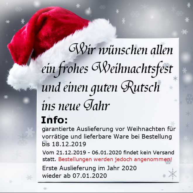 Weihnachtshinweis 2019-2020 Startseite